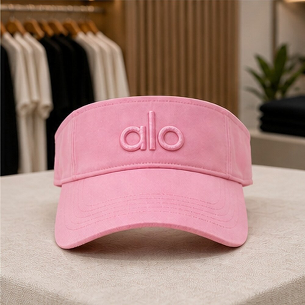 ALO Yoga Pink Casual Open Top Visor Hat Activewear